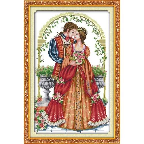 Forever Love cross stitch kit people 18ct 14ct 11ct count print canvas stitches embroidery DIY handmade needlework