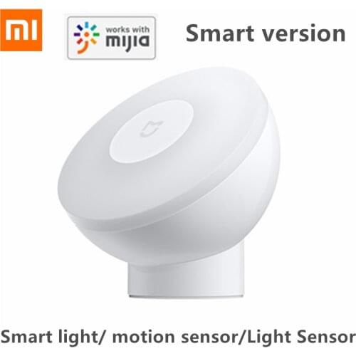 Original Xiaomi Mijia Night Light 2nd Generation Magnetic Attraction Night Lamp 360 Rotating Adjustable Infrared Body Sensor
