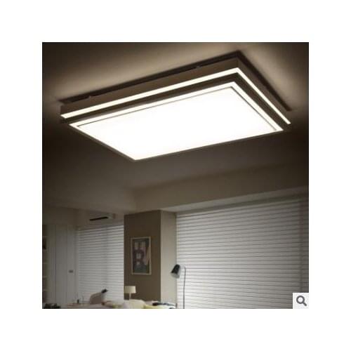 Rectangular modern minimalist LED acrylic ceiling living room lamp ultra-thin wrought iron side lighting bedroom lighting