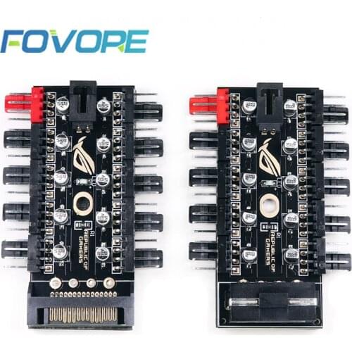 Fan splitter 4pin fan splitter 4 pin 12V PWM fans Cooler Extension Cable Adapter 4pin SATA Power Suppply For PC Computer Mining