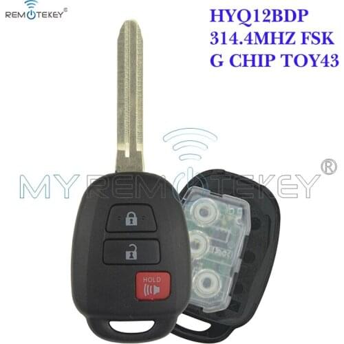 Remtekey for HYQ12BDP remote key 3 button 314.4Mhz for Toyota Scion XB 2013 2014 2015+G chip