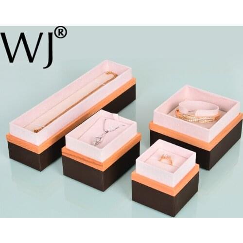 Fine Wood Jewelry Box Handmade Organizer for Ring Pendant Necklace Bracelet Gift Display Showcase Wedding Jewellery Stoarge Case