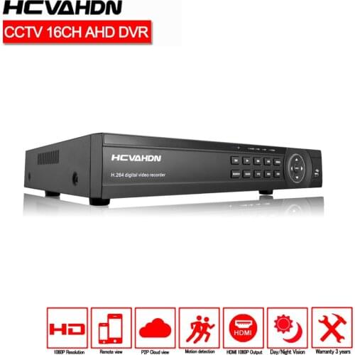 HCVAHDN Home Surveillance 16ch 1080P security DVR HDMI 16 channel 2MP DVR NVR For security IP camera onvif CCTV DVR Recorder