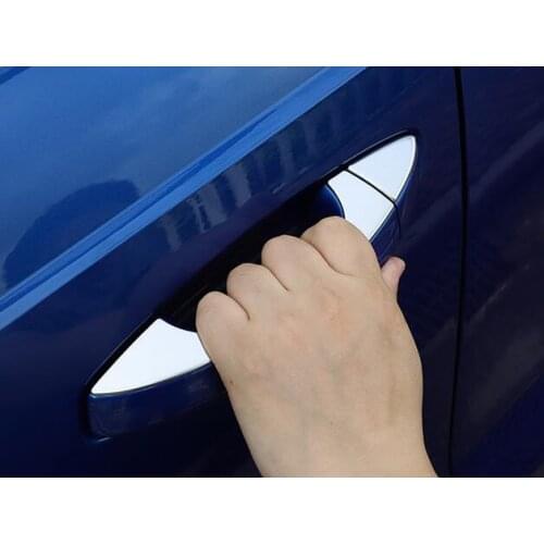 High quality stainless steel 8pcs car door handle protective sticker decorative cover for Audi Q3 2019-2020