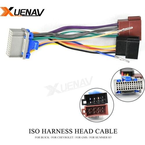 Xuenav 12-142 ISO Car Radio Adapter for/-BUICK for/-CHEVROLET for GMS for/-HUMMER H3 Wiring Harness Connector Lead Loom Cable
