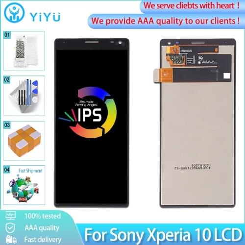 6.0" Original For Sony Xperia 10 LCD Display Touch Screen Digitizer Panel Replacement For Sony X10 I3123 I3113 I4113 I4193 LCD