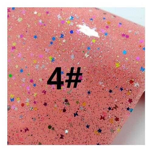 1pc SIZE 30x134CM NUBUCK TPU fabric with multicolored glitters and confettis P1610