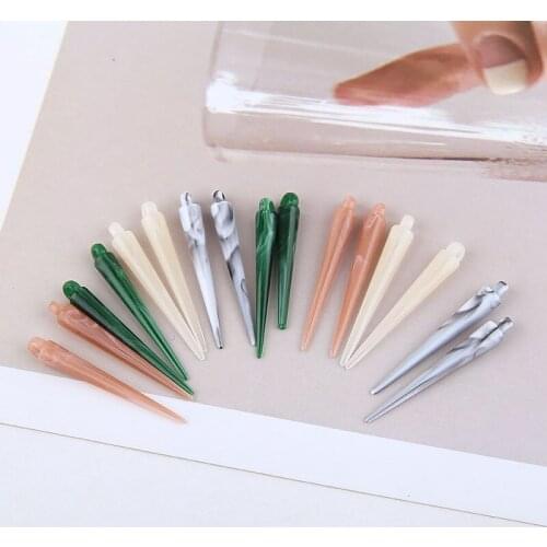 10pcs Fashion Statement Earrings 2020 Retro Imitation Long pointed Resin pendant for Women Material Diy Jewelry Accessories