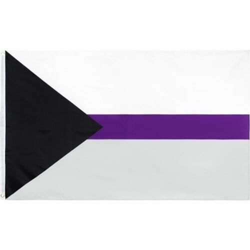 100/200/500/1000 Pcs/Lot Asexuality Asexual Pride Demisexual Flag LGBT 3x5FT Polyester BannerSports Vivid Color Digital Printed