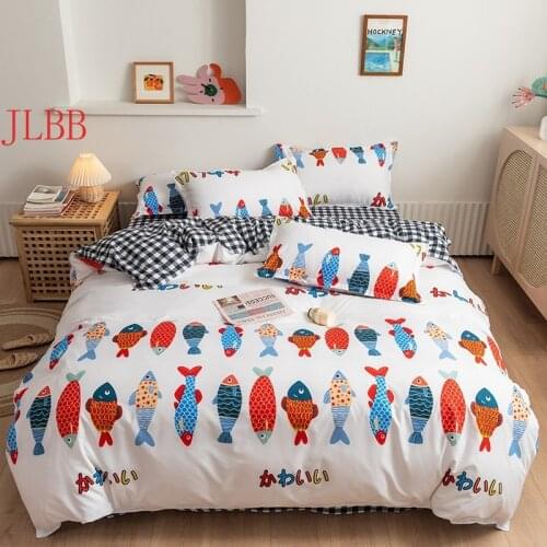 2020 new bedding set so many fish duvet cover set pastoral style bedclothes kids bed set adult flower comforter bag 1/3/4pcs set