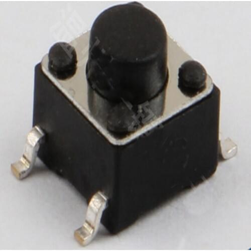 50pcs Copper foot 4 foot patch tact switch button Micro switch 6*6*4.3H stainless steel shrapnel