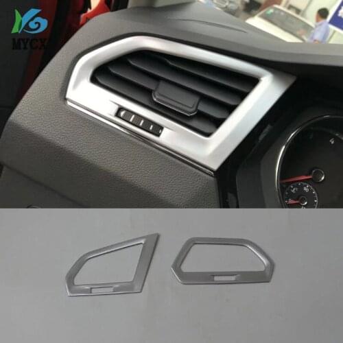 Car Accessories ABS Interior Front Side Air Vent Outlet Cover Trim For Volkswagen Tiguan L 2017 2018 2019 Car Styling