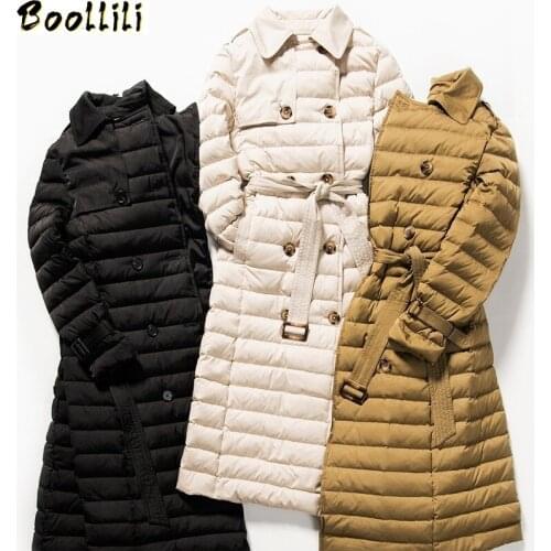 Boollili 90% White Duck Down Jacket Women Clothes 2020 Winter Coat Women Korean Vintage Slim Puffer Jacket Women Warm Parka