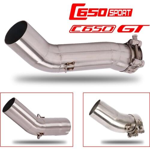 C600/650 GT Sport 51mm Slip-on exhaust muffler middle link pipe connect escape section adapter for BMW c600 c650gt sport 2012-20