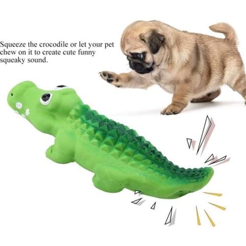Pet Chew Toy Dog Training Toy Latex Crocodile Squeaky Teeth Resistance Tough Interactive Toy Dog Accessories Pop It Fidget Toy s