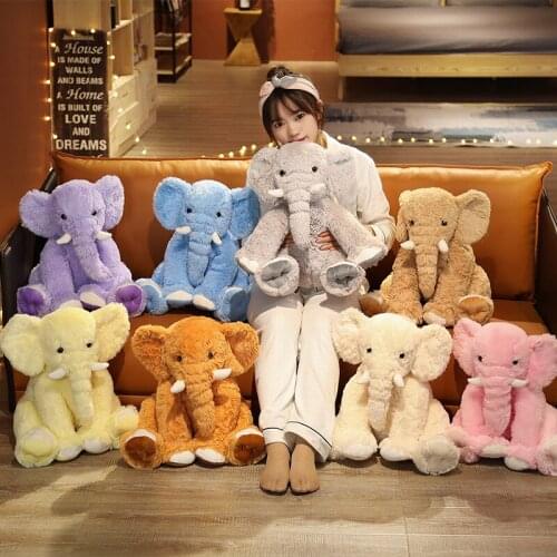 New 40/70cm Cute Long nose Elephant doll gift Plush Soft Pillow Kids Toy Valentines Day gift for boyfriend and girlfriend