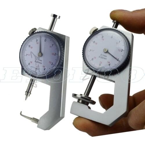 Dial Thickness Gauge 0-20mm 0-10mm Precision Aluminum Min Thickness Meter Tester Micrometer Width Measurement Analysis Tool