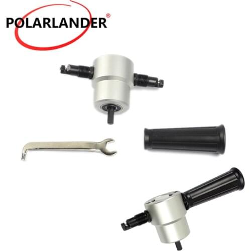 Hole Saw Cutter 360 Degree Nibble Metal Cutting Double Head Sheet Nibbler Drill Tool Tackle Car Repair Metal Sheet Production