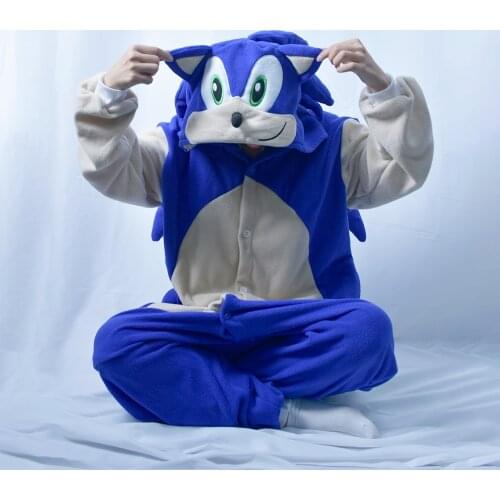 SQUANCH KIGURUMI Hedgehog Onesie Blue Pajama Funny Cute Homewear Festival Party Suit Cartoon Animal Outfit Jumpsuit
