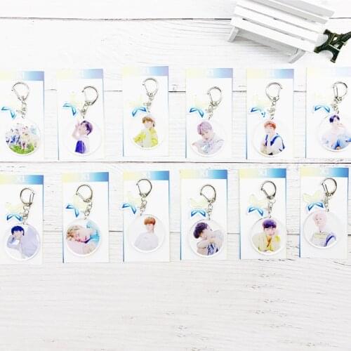 KPOP X1 X ONE combination Produce X 101 new album QUANTUM LEAP same keychain key ring key pendant key chain wholesale keychains