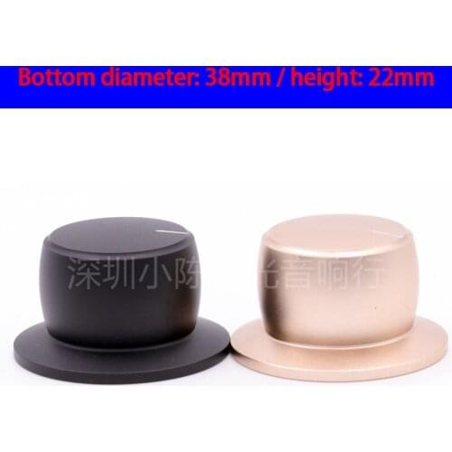 KYYSLB 38*22mm Solid Aluminum Alloy Knob Volume Potentiometer Chassis Knob Tube Amplifier Audio Knob