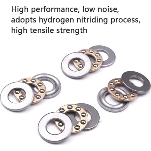 Hot 4Pcs High Precision Miniature Bearings Flat Thrust Ball Bearing OD 16/17/18/19/20/22mm Metal Axial Ball Bearing F8/F9/F10