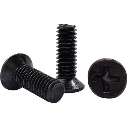 Luhuichang 60pcs Countersunk Falt Head Phillips Screw M1.2 M1.4 M1.6 M1.7 M2 M2.5 M3 M4 Carbon Steel Laptop Screw