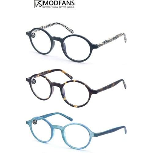 Modfans Anti Blue Light Bloking Reading Glasses Men Women Computer Readers Round Acetate Frame Comforttablet To Wear