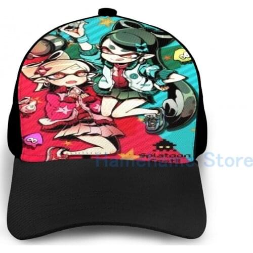 Fashion splatoon sister squid Basketball Cap men women Graphic print black Unisex adult hat