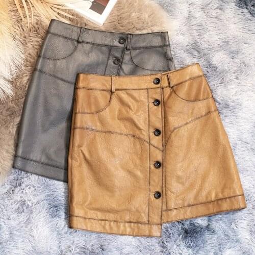 Fashion High Quality Genuine Sheepskin Leather Skirts for Women 2021 Female Summer Skirts Mini Skirt Spodnica Damska Zjt2472