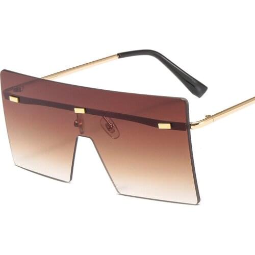 Fashion Women Sun glasses Square Rimless Sunglasses