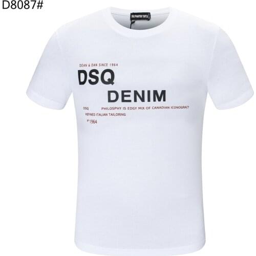DSQ PHANTOM TURTLE Mens Short Sleeve Logo Series Graphic T-Shirt Men Fashion Print Cotton Tees Breathable Quality Tops D80872