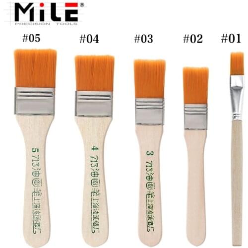 MILE 5Pcs Soft Cleaning Brush Computer Keyboard PC Dust Cleaner Wood Handle for Electronics Mobile Phone PCB Repair Tools Set