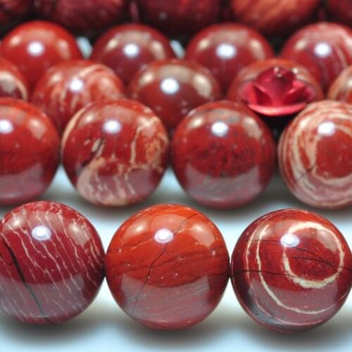 Natural Red Jasper Smooth Round Loose Beads Wholesale Gemstone Semi Precious Stone Bracelet Necklace Diy Jewelry Making Design