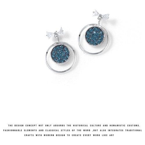 2021 New Arrival Trendy Earrings Double Round Earrings Sweet Bow Shape High Quality Earrings For Women Fashion Jewelry