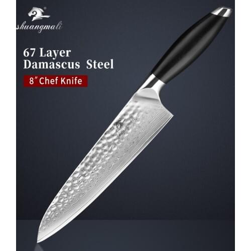 8Inch Cooking Utility Chef Knife VG10 Forged Damascus Steel Kitchen Chef Knives Razor Sharp Slicing Vegetable Cleaver Chef Knife