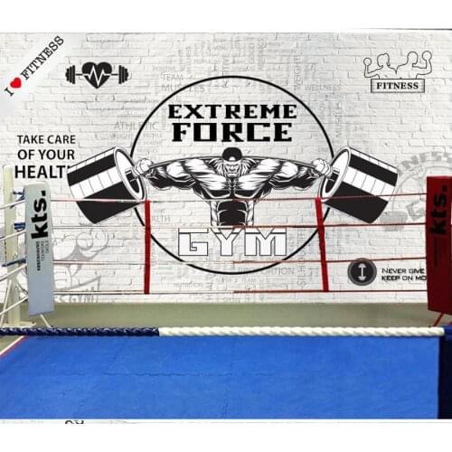 Custom photo wallpaper for walls 3 d murals wallpapers Brick wall retro sport gym image wall background wall papers home decor