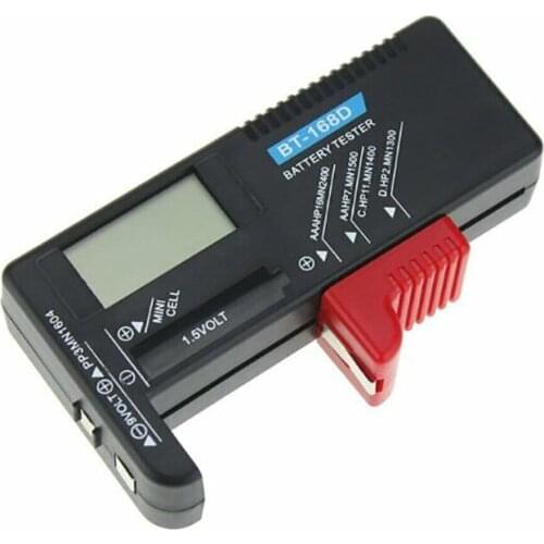 Portable Battery Tester, Universal High Precision Battery Checker Monitor for AA AAA C D 9V 1.5V Button Cell LR44 Batteries