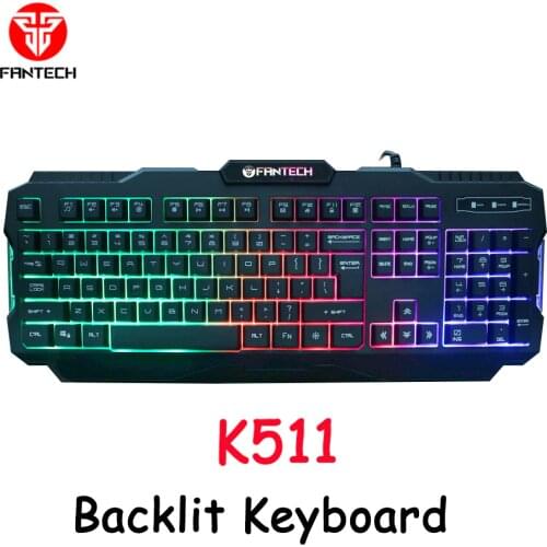 Fantech Wired Gaming Keyboard Backlit Keyboards USB 104 Keycaps Keyboard Waterproof Computer Game Keyboards