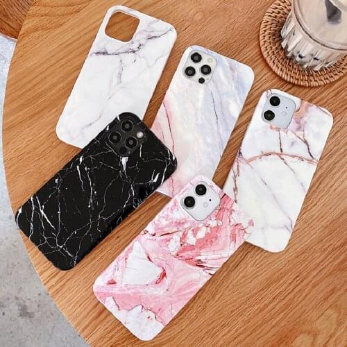 Luxury Marble Texture Pattern Phone Case For iPhone 11 12 Pro X XR XS Max 12 Mini Soft Silicone Back Cover On 7 8 Plus SE2 Shell
