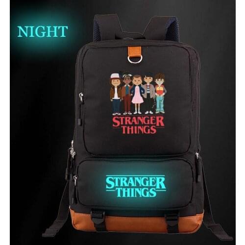 Stranger Things Luminous Backpack Women Men Travel Rucksack School Bags for Teenagers College Large Laptop Bookbags