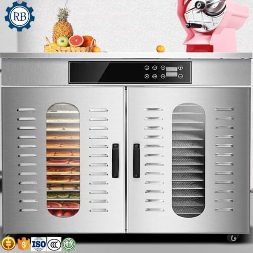 Widely-Used RB Brand Food Dehydrator Fruit Vegetable Herb Meat Drying Machine Pet Snacks food Dryer with 32 trays 220V