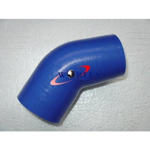 Silicone Joiner 45 Degree Bend Elbow Radiator Hose 102mm 4"inch Silicon Pipe BLUE