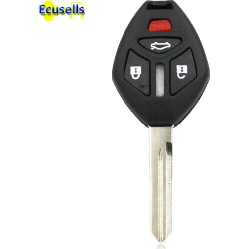 REMOTE STRAIGHT KEY REPLACEMENT SHELL CASE WITH 4 BUTTON PAD FOR MITSUBISHI Left blade