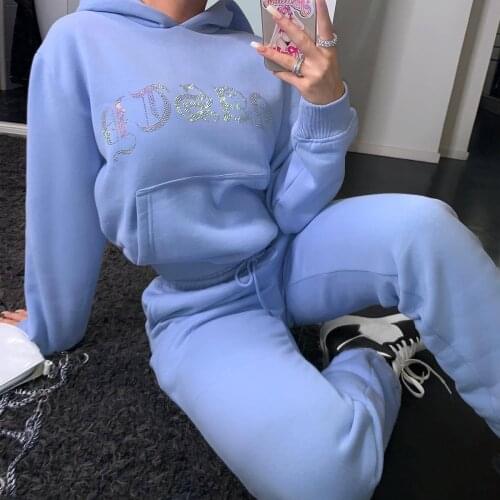 Tracksuit 2 Piece Women Set Oversize Hoodies Sweatshirt Loose Sweatpants Joggers Sport Suit Women Outfits Sweatsuit