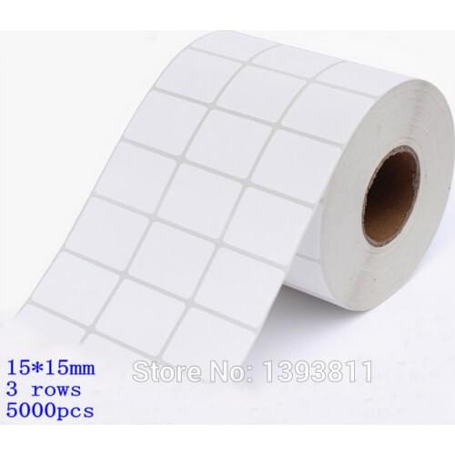 Sticker 15*15mm 5000 Pcs / Roll Thermal Label Supermarket Label Price Tag Free Shipping