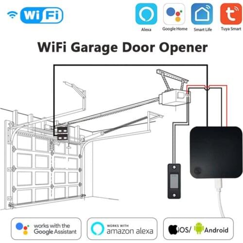 Tuya WiFi Switch Smart Garage Door Opener Controller Work With Alexa Google Home Smart Life Tuya APP Control No Hub Require New