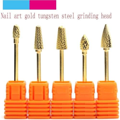1pc 5 Type Tungsten Steel Nail Grinding Head Milling Manicure Cutter for Pedicure Machine Sander Drill Bit Device Electric Tools
