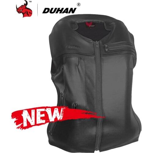 DUHAN Motorcycle Air-bag Vest Leather Motorcycle Jacket Moto Professional Advanced Air Bag System Motocross Protective Airbag