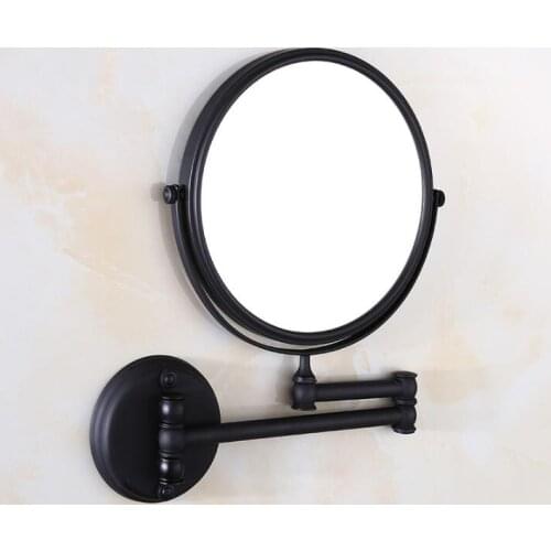 Hot Sale Bathroom oil nickel Wall Mounted 8 inch Brass 3X/1X Magnifying Mirror Folding Makeup Mirror Cosmetic Mirror Lady Gift